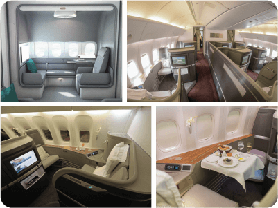 Cathay Pacific Airways First-Class Cabin