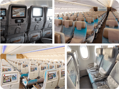 Emirates Airlines Economy Class Cabin